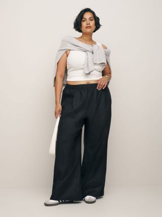 Fernando Wide Leg Linen Pant Es