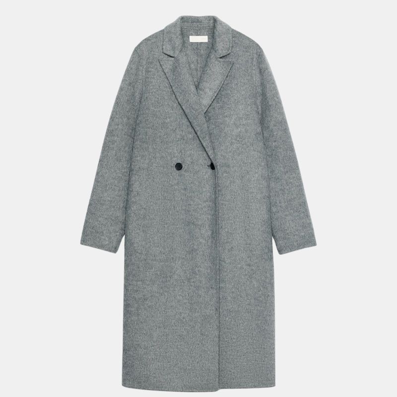 DOUBLE-FACED DOUBLE-BREASTED COAT cut out