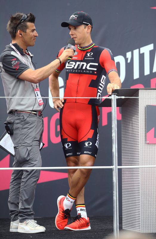 Philippe Gilbert (BMC) is interviewed pre-stage. He would go on to finish 13th