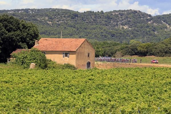 The Tour peloton makes its way from Saint-Paul-Trois-Ch&acirc;teaux to Gap during stage 16.
