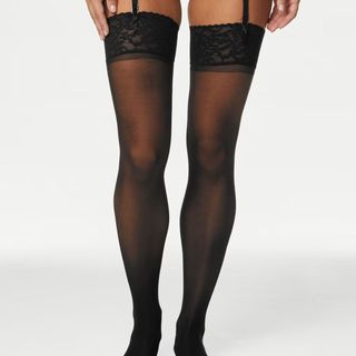 black lace stockings from M&S