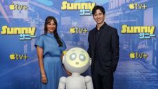 Rashida Jones and Hidetoshi Nishijima attend the photocall for Apple TV+'s show "Sunny" at on June 25, 2024