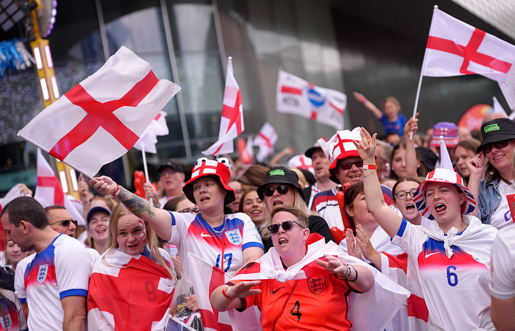 England fans before the Lionesses&#039; Euro 2025 final victory over Spain