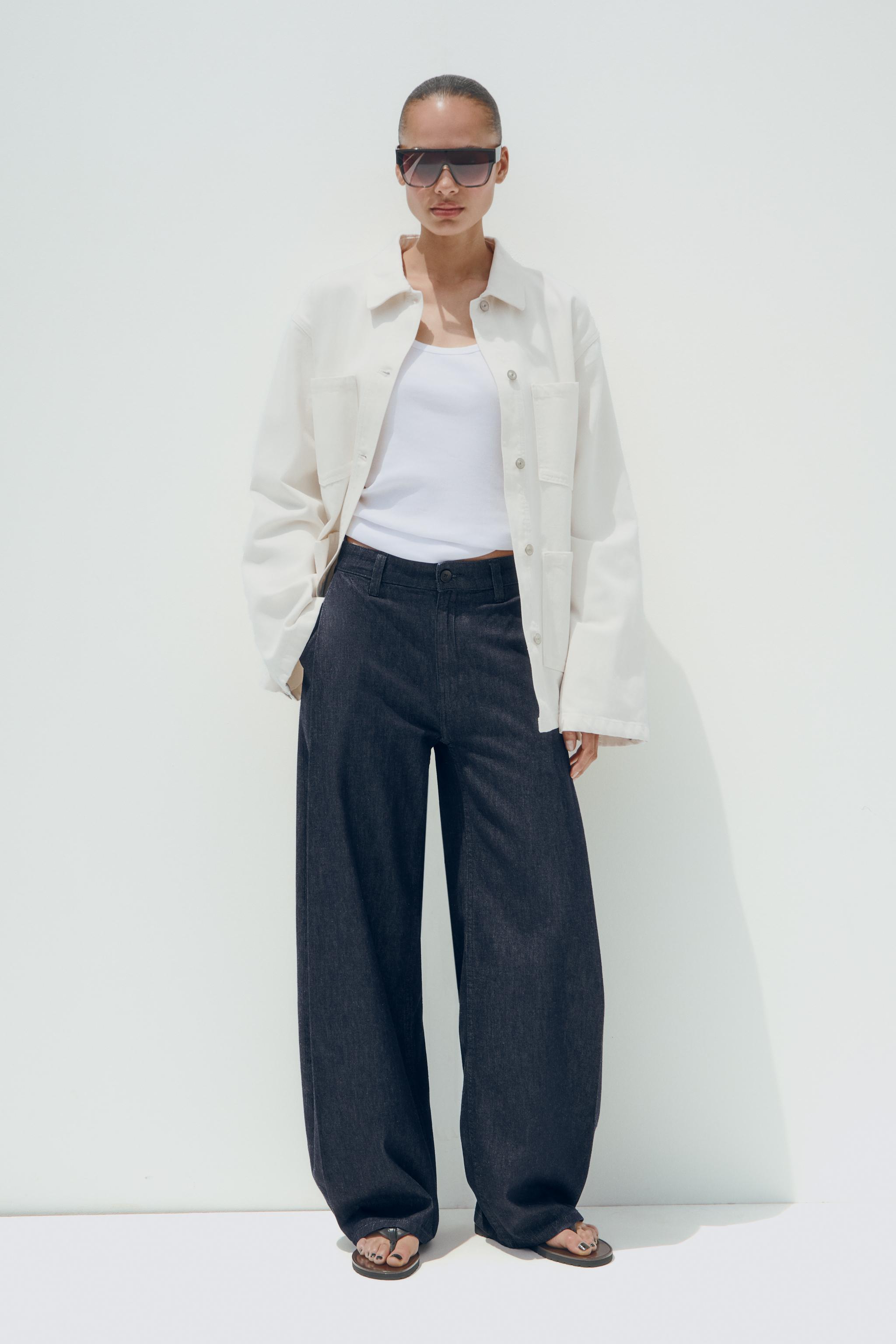 TRF denim jacket with belt