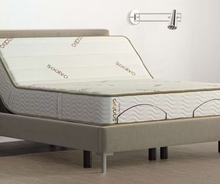 Saatva Zenhaven Natural Latex Mattress on a bed.