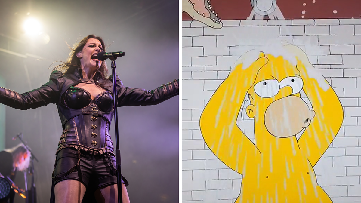 Floor Jansen and Homer Simpson