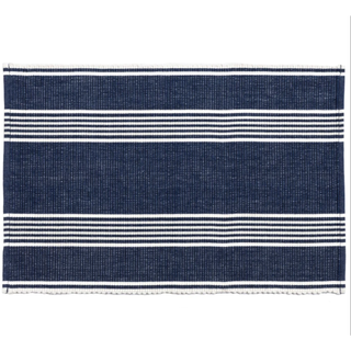 Bistro Stripe indigo placemat