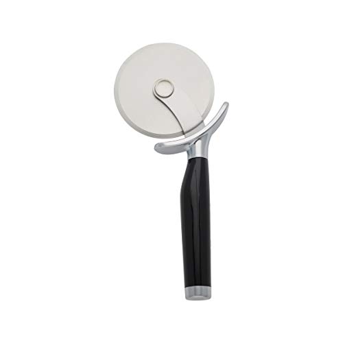 Kitchenaid Classic Pizza Wheel With Sharp Blade for Cutting Through Crusts, Pies and More, Built in Finger Guard for Safety and Comfort Grip to Protect Fingers, Dishwasher Safe, 9-Inch, Black