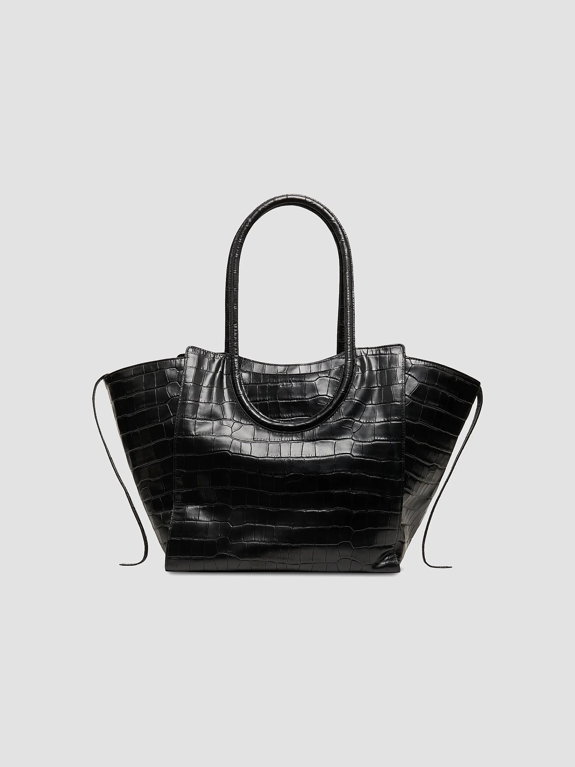 Maude Croc-Embossed Leather Tote Bag