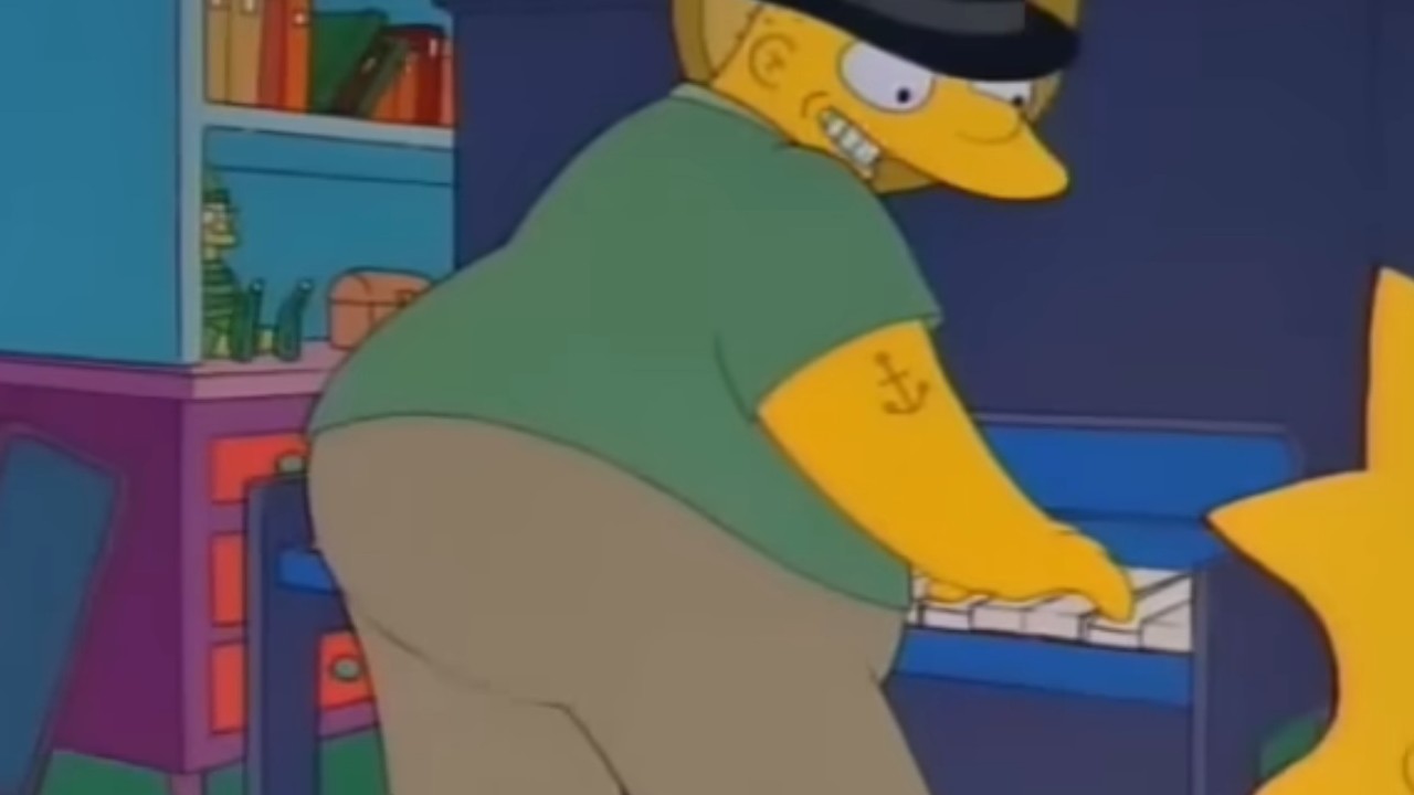 Leon Kompowsky playing on the piano in the banned The Simpsons episode, "Stark Raving Dad"