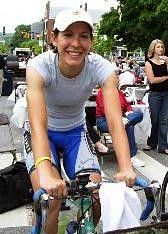 Kris Keim getting ready to race.