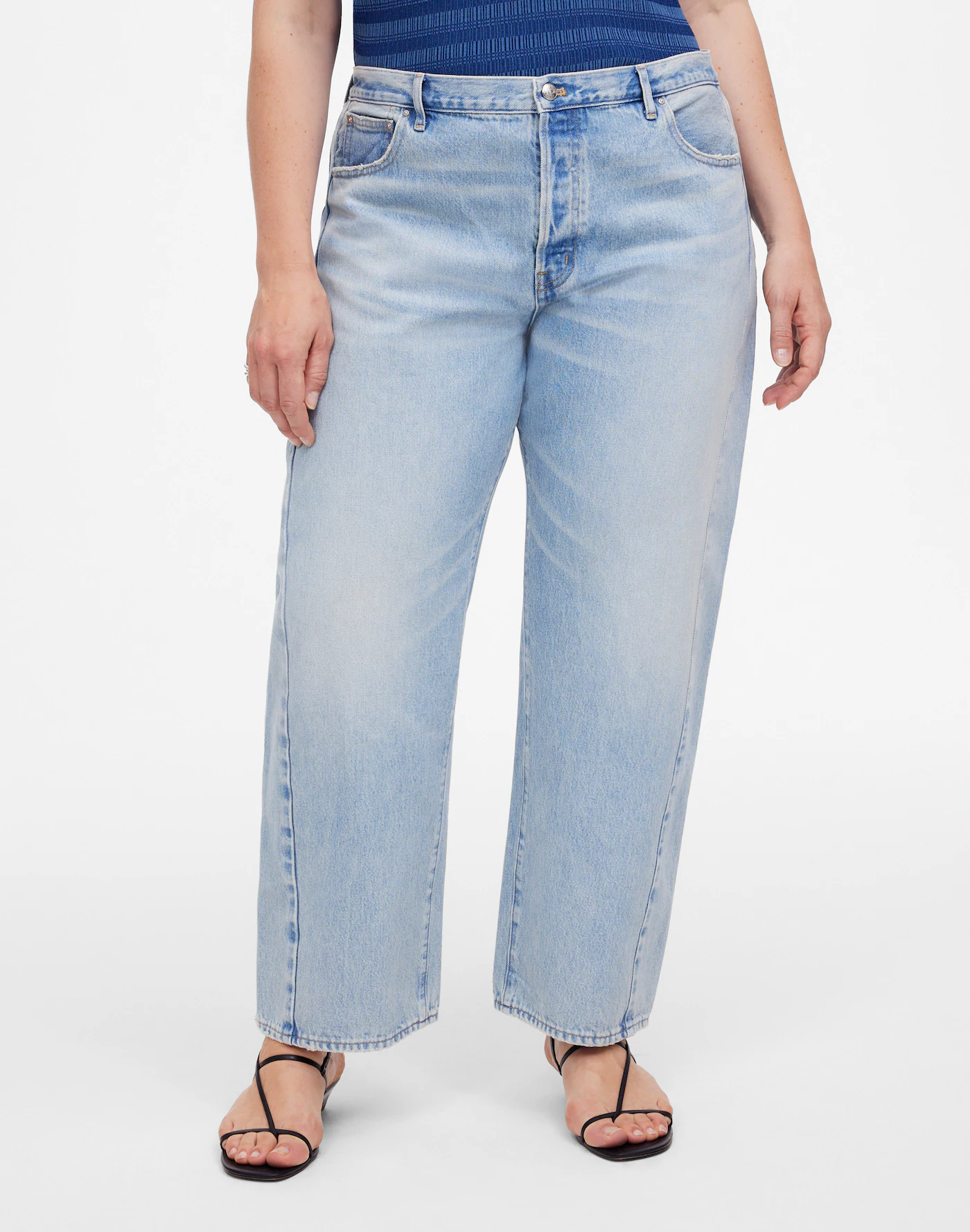 Madewell, Pieced Barrel-Leg Jeans