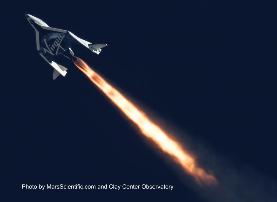 Virgin Galactic SpaceShipTwo Blasts Into the Upper Atmosphere space wallpaper