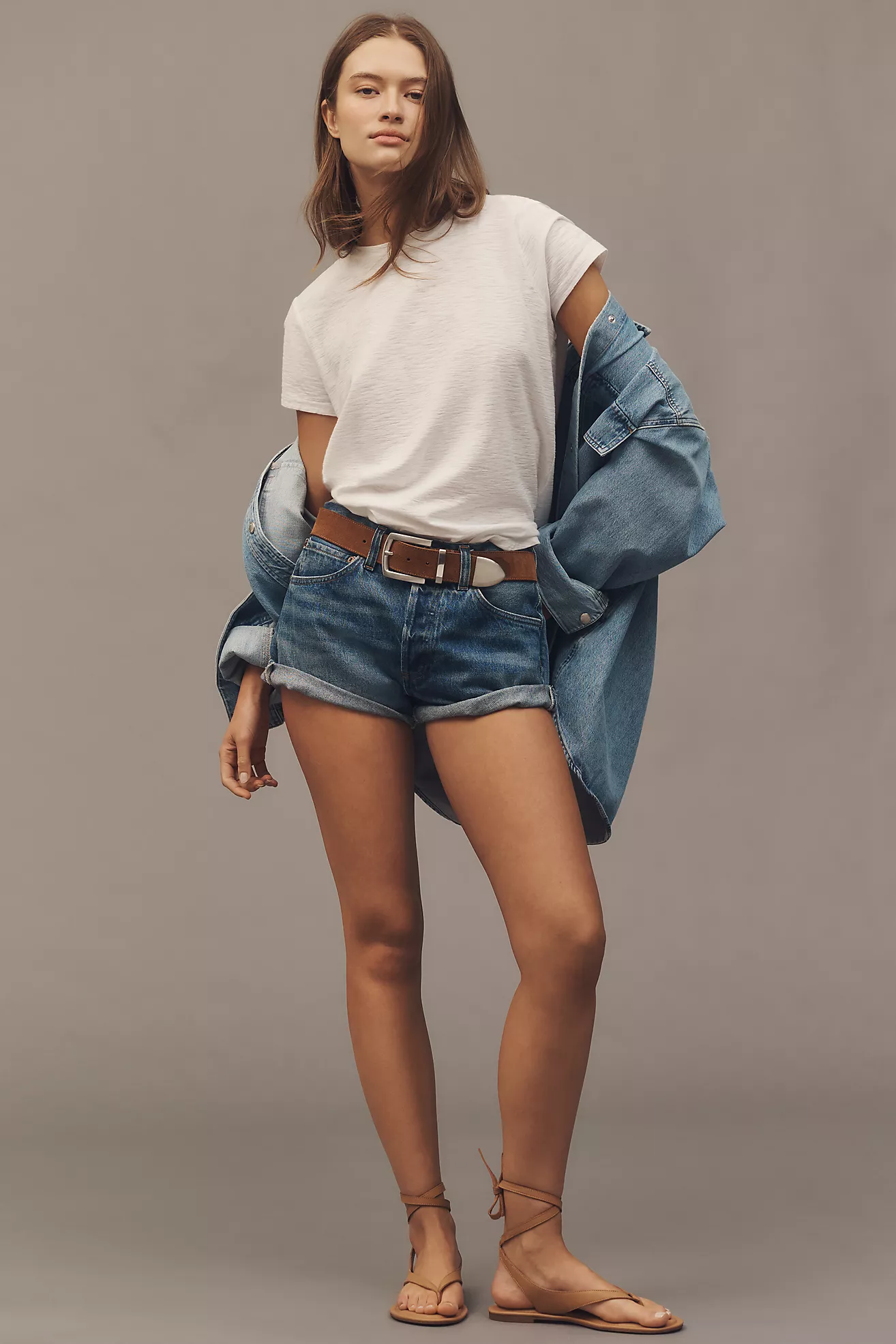 The Bennie Cotton Slub Crew-Neck Slim Tee by Pilcro