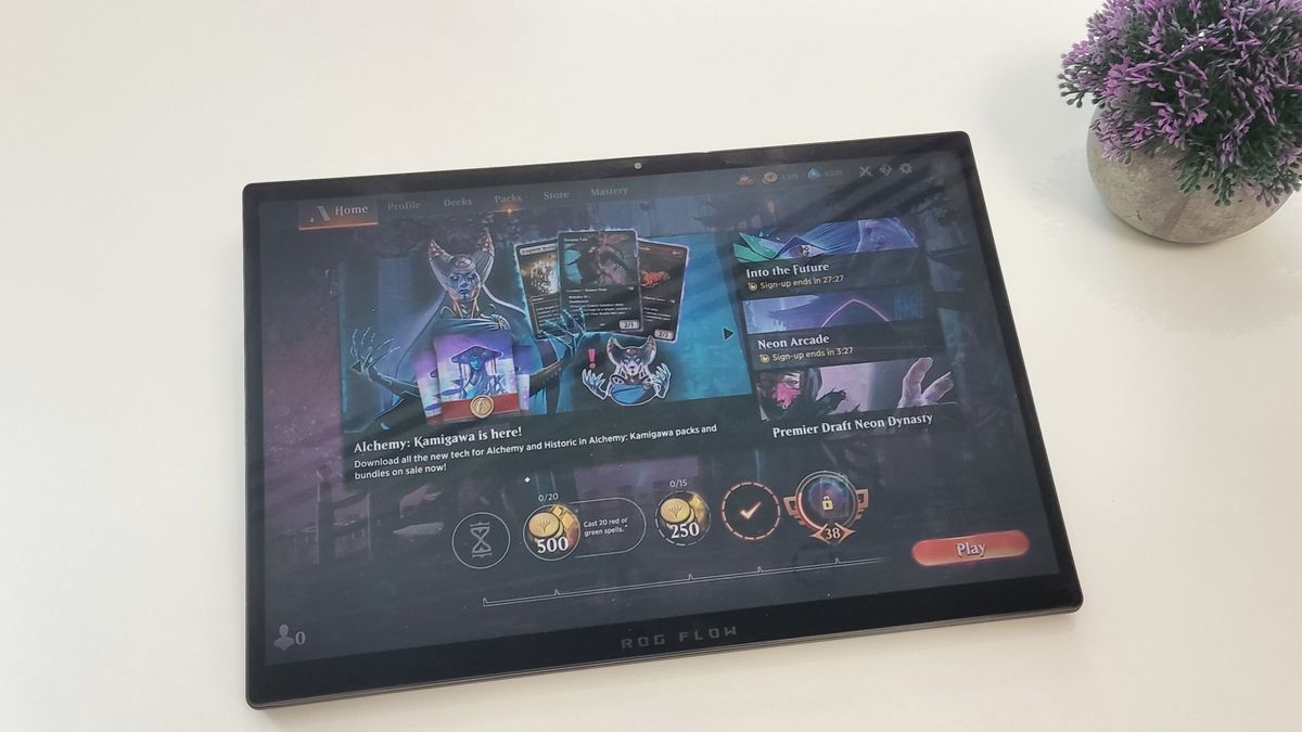 Asus ROG Flow Z13 on a desk