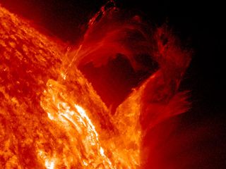 Solar prominence on the sun in March 2013