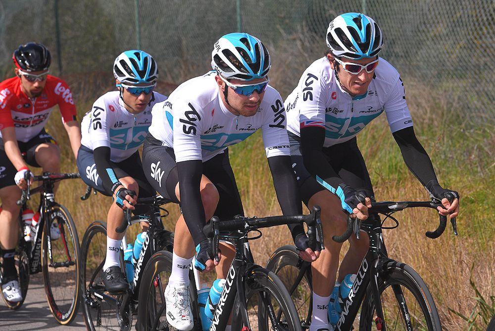 Team Sky's Owain Doull and Geraint Thomas