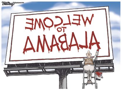 Political cartoon U.S. Roy Moore sexual harassment Alabama