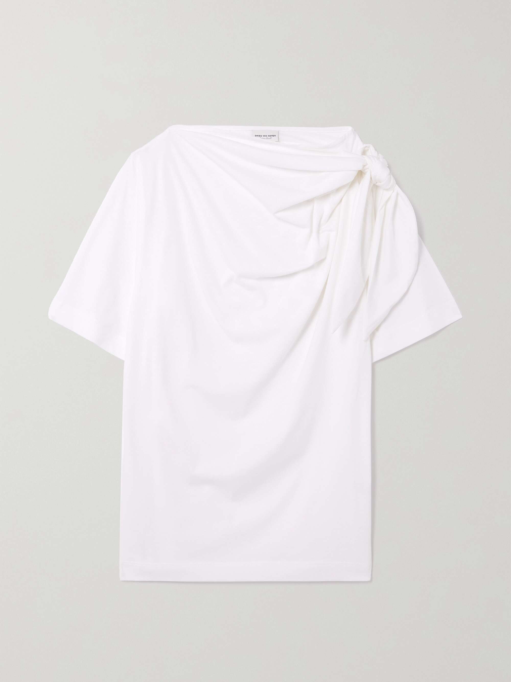 DRIES VAN NOTEN, Helore Knotted Cotton-Jersey T-Shirt
