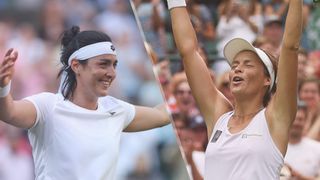Ons Jabeur and Tatjana Maria at Wimbledon