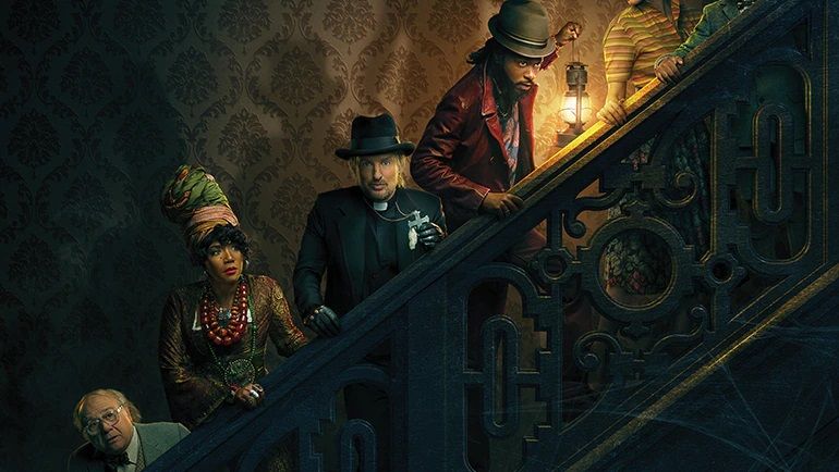 Danny DeVito, Tiffany Haddish, Owen Wilson and LaKeith Stanfield in Haunted Mansion