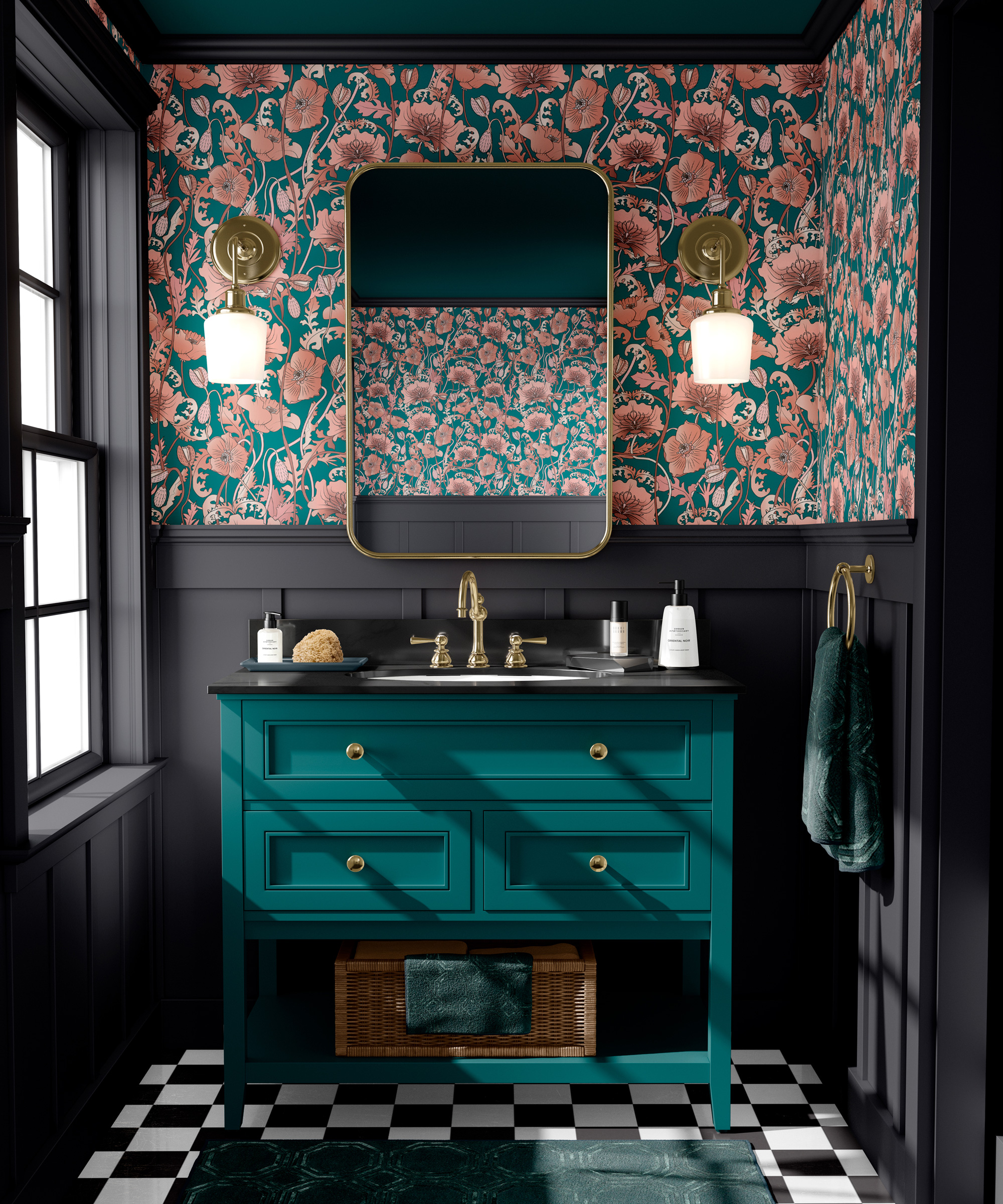 How to use the dark bathroom trend in your home, according to interior ...