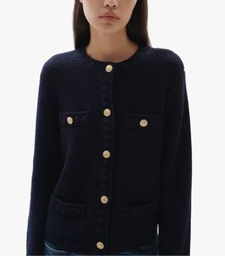 Image of navy cardigan