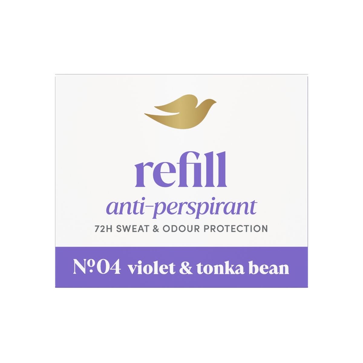 Dove refillable anti-perspirant violet &amp;amp; tonka bean refill