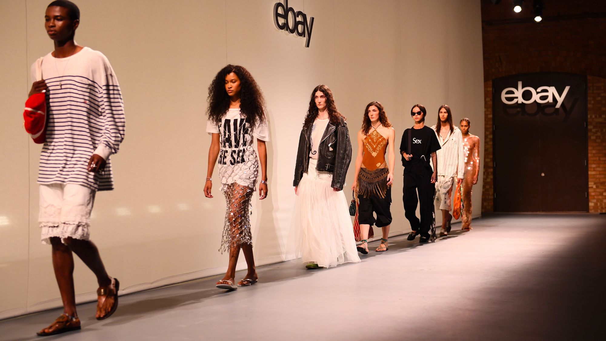 models at the ebay endless runway show in london september 2025