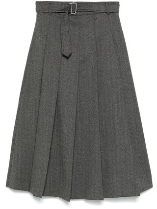 Pleated Midi Skirt