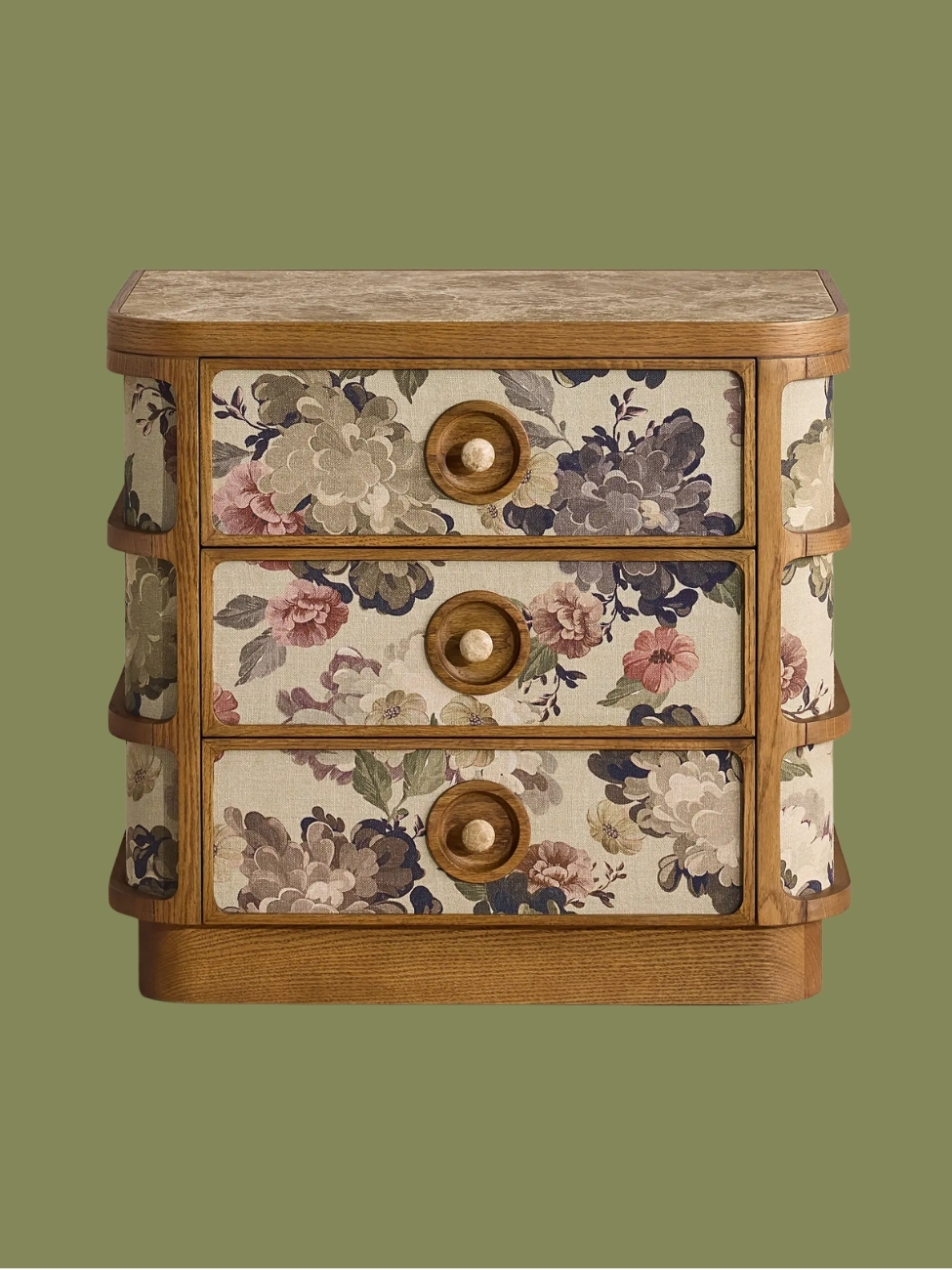 Soho Home, Cora Bedside Table, Skylar Print