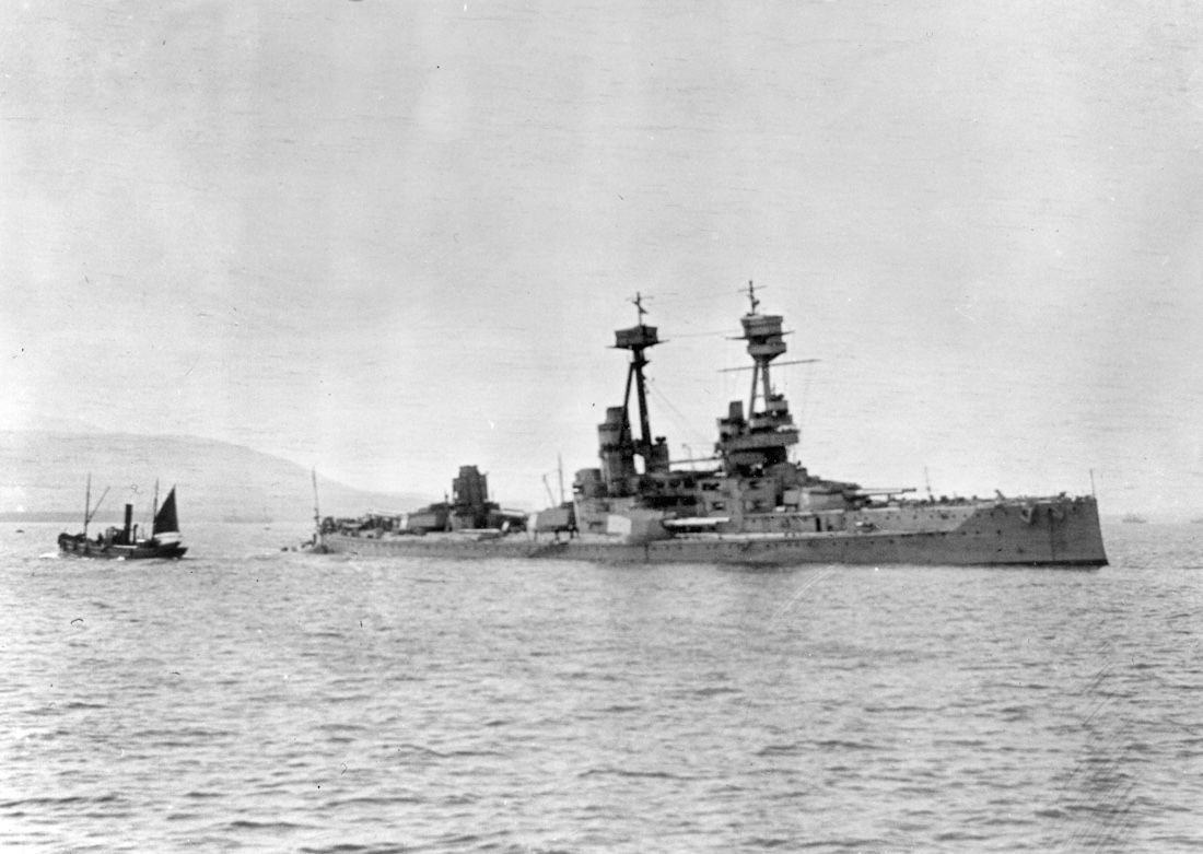 Archaeologists collected information about three British war graves, including HMS Vanguard (shown here).