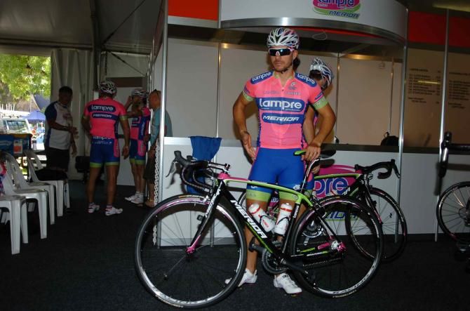 Roberto Ferrari (Lampre-Merida) is a contender for the bunch sprints