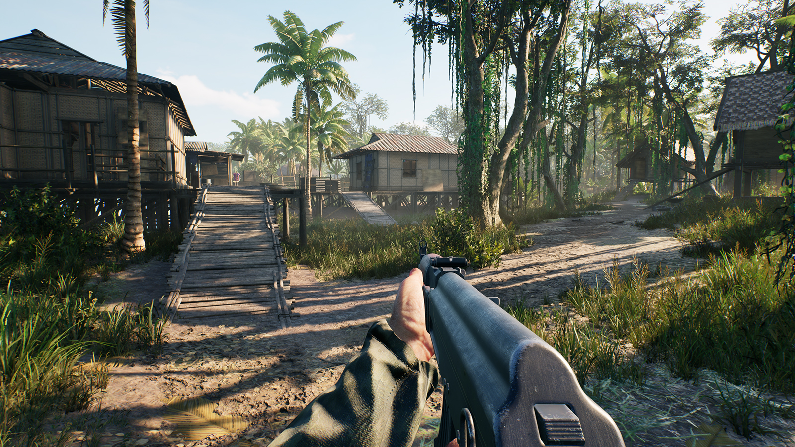 Screens from a game set in the Vietnam war