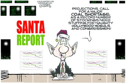 Political cartoon U.S. Christmas coal Congress sexual harassment