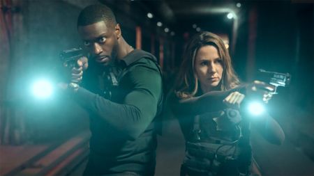 Aldis Hodge as Alex Cross and Alona Tal as Kayla Craig in season 2 of Cross.