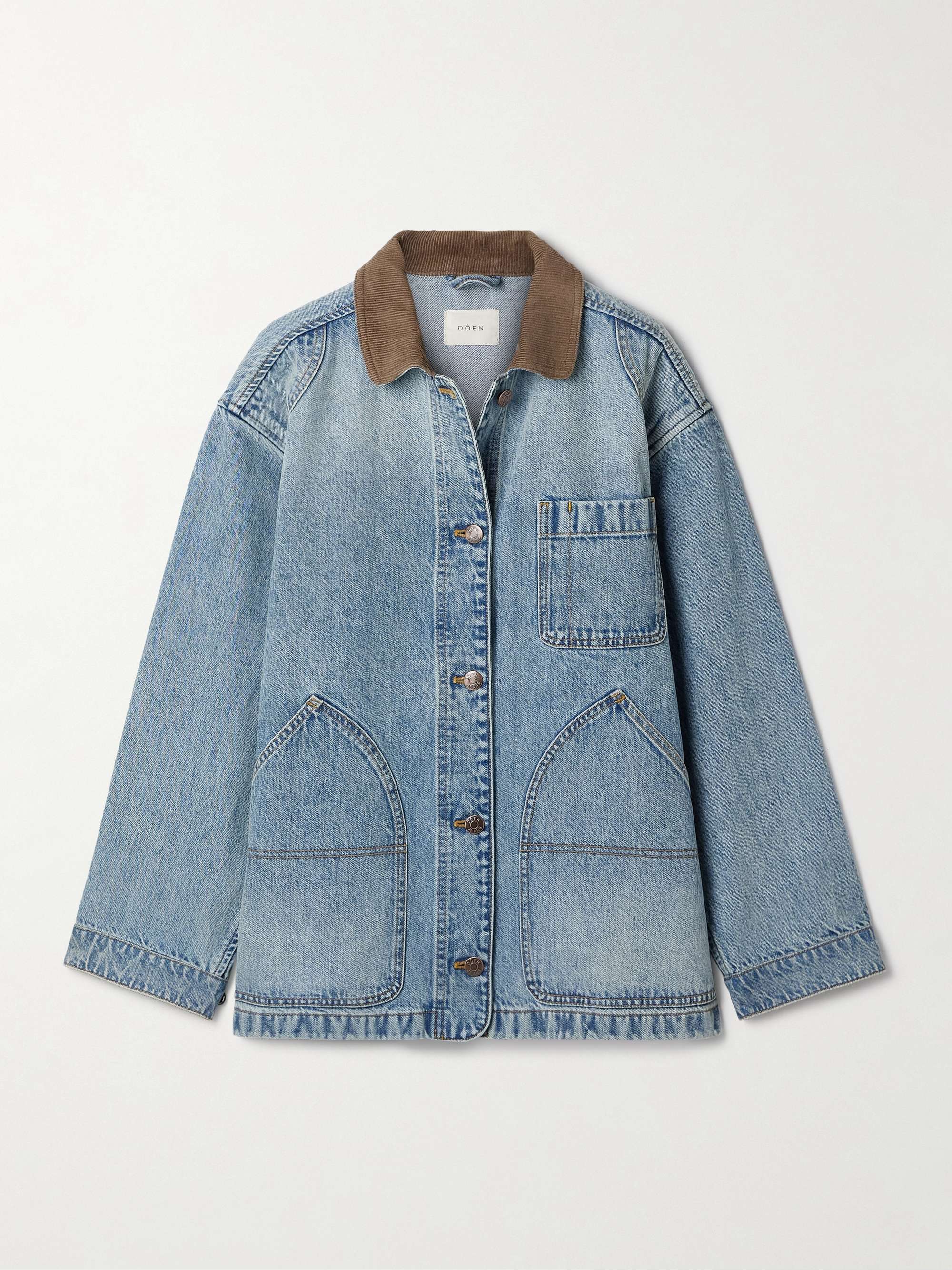 Pascual Corduroy-Trimmed Denim Jacket
