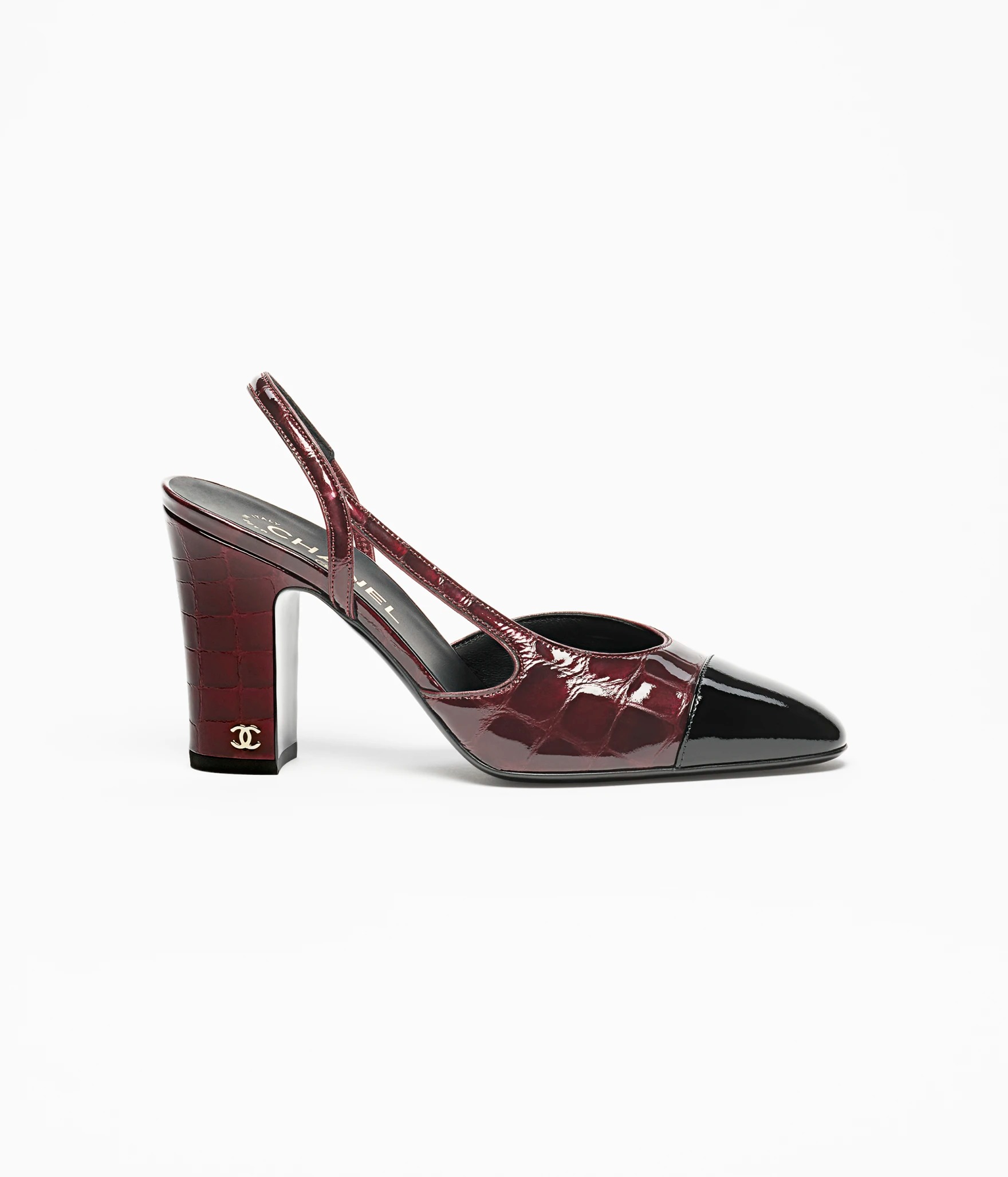 Embossed Slingback Shoes
