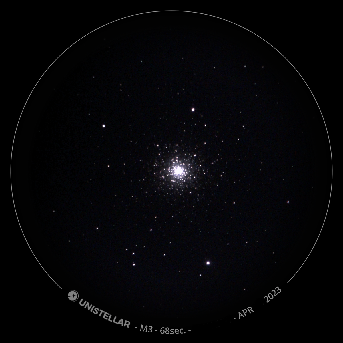 stars seen though the Unistellar eQuinox 2 telescope