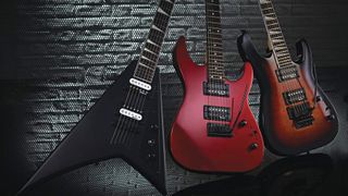 A trio of Jackson guitars