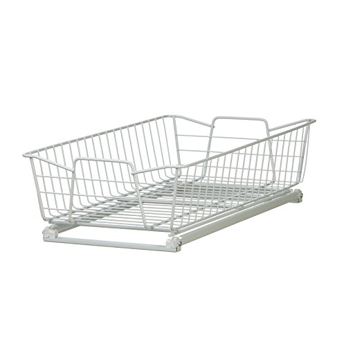 Closetmaid 11 In. Pull Out Cabinet Organizer, Heavy Duty, Slide Out Pantry Shelves Drawers for Kitchen, Bathroom, White