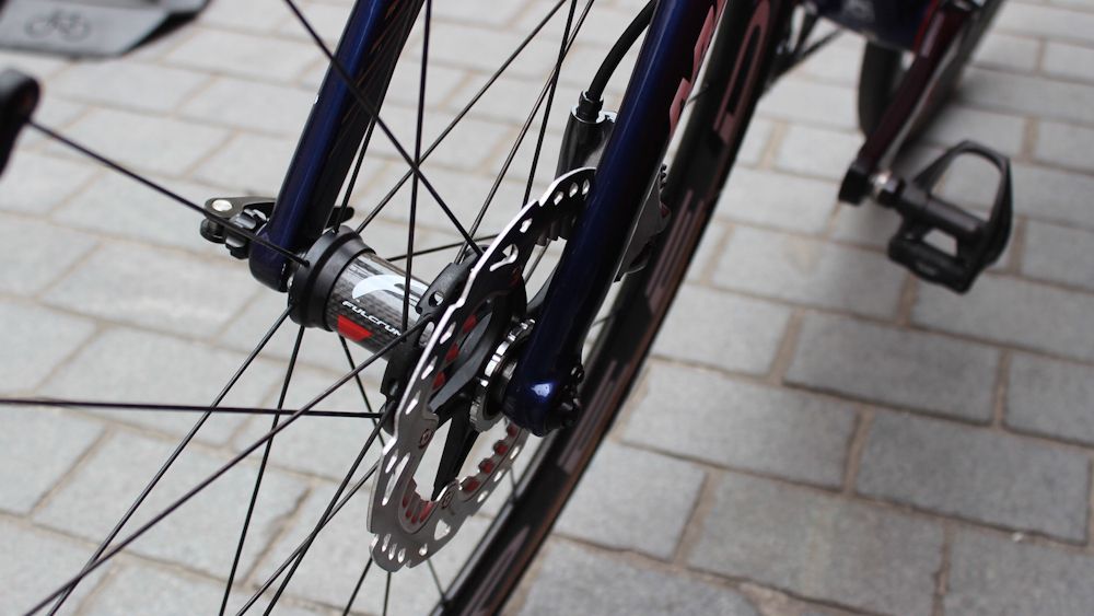 A closer look at the front disc