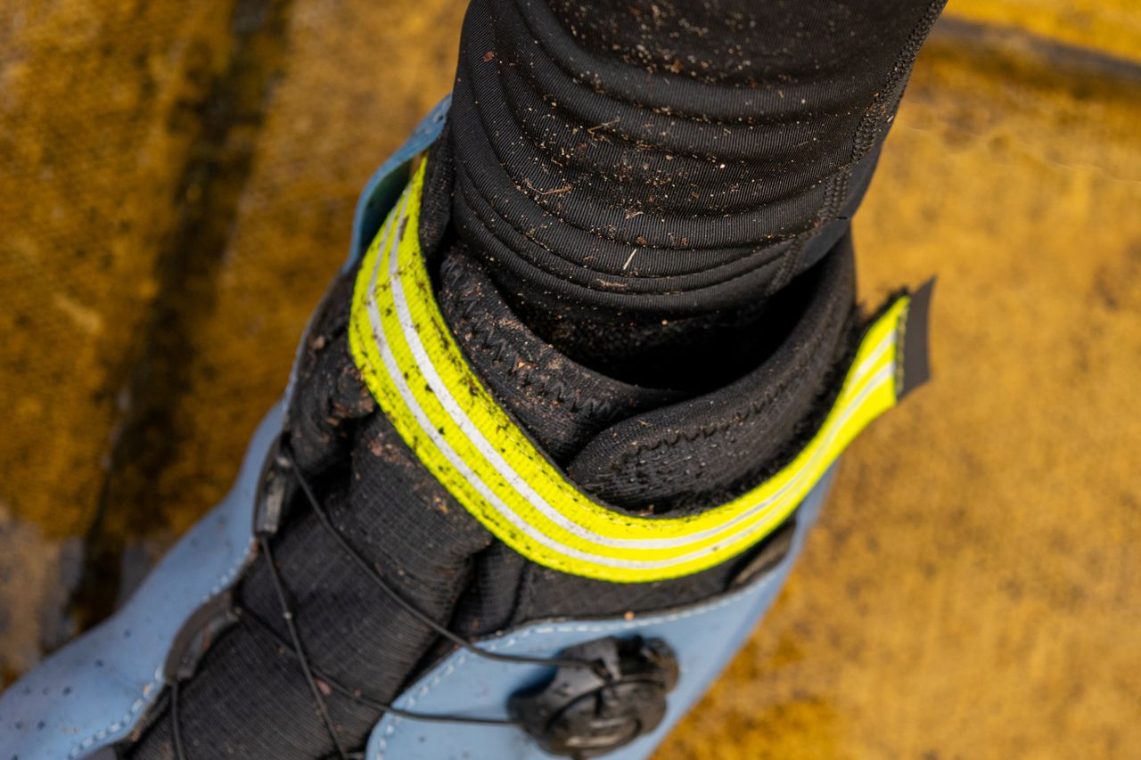 The fleece inside of the Sidi Nix ankle opening