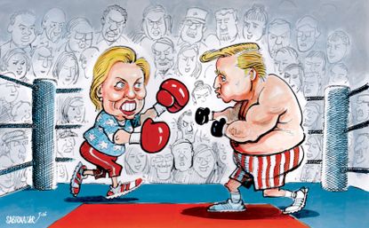 &nbsp;&nbsp;Political U.S. Hillary Clinton and Donald Trump