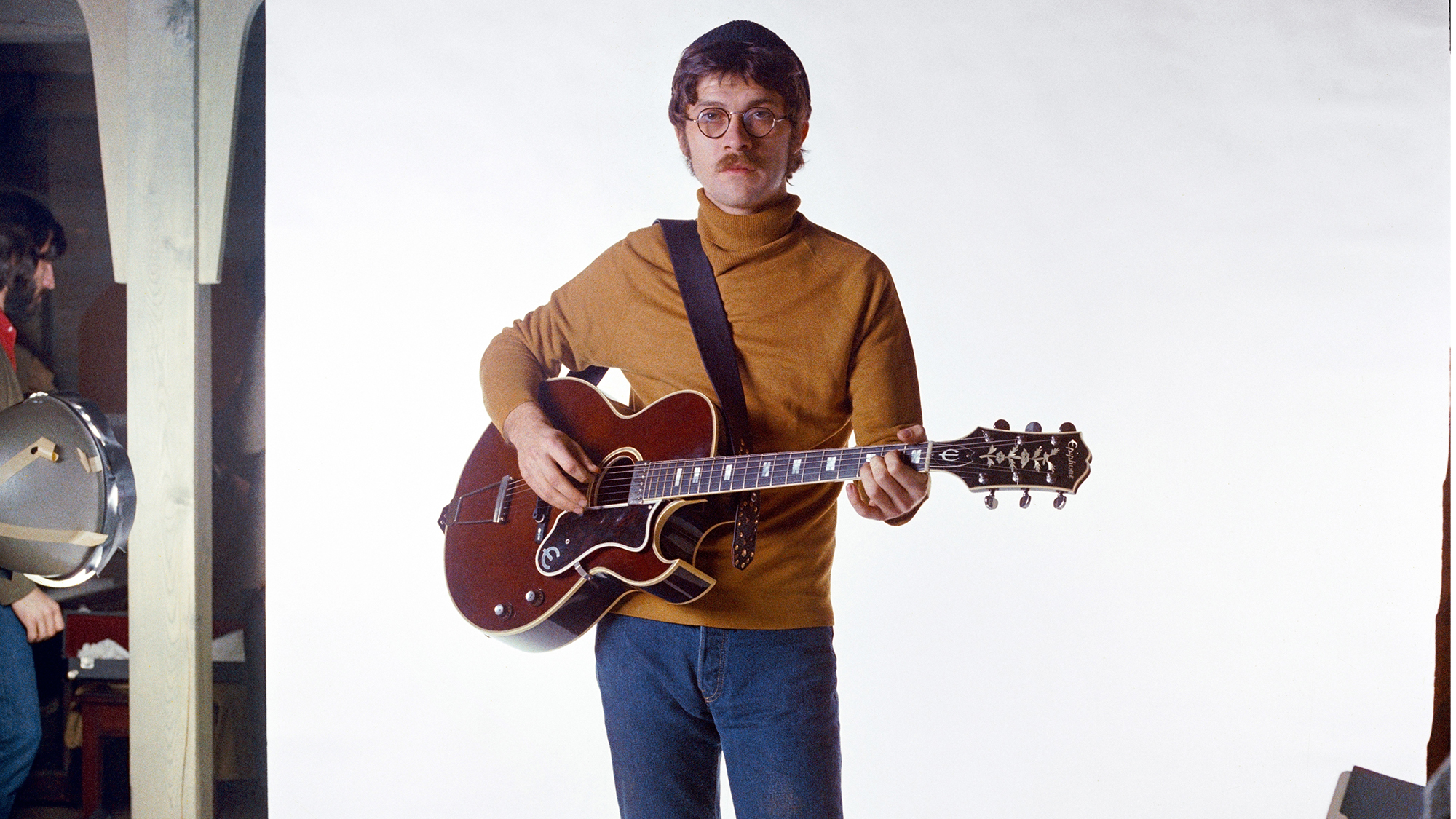 Robbie Robertson of the roots rock group The Band poses for a portrait in 1969 in Saugerties, New York.
