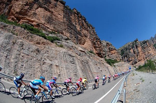 The peloton made their way through some beautiful country today.