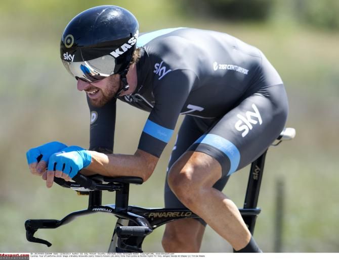 Bradley Wiggins (Team Sky) builds his win around a solid time trial