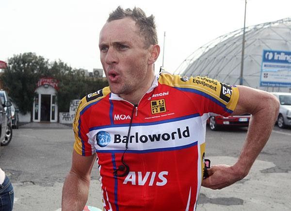 Baden Cooke looks like he just raced and he certainly did, finishing fifth.