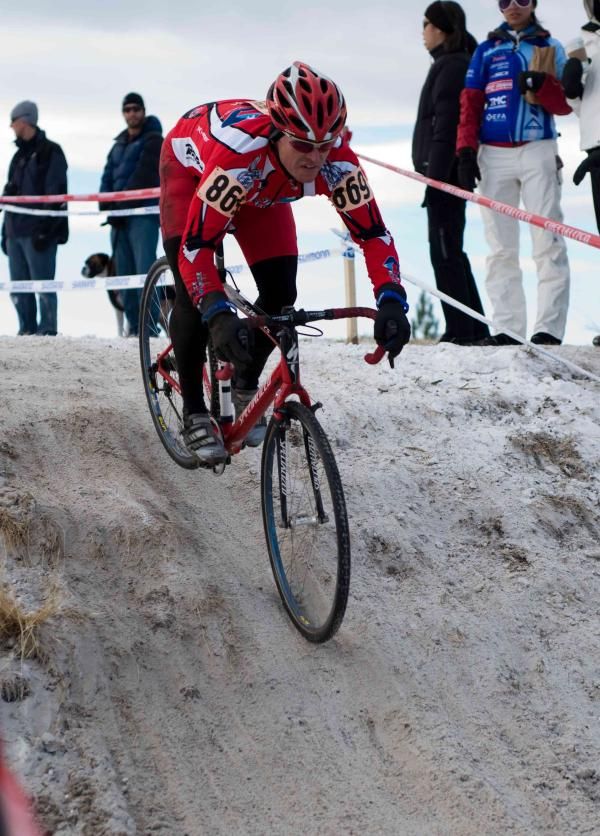 KC McCuisston drops in during the single speed race.