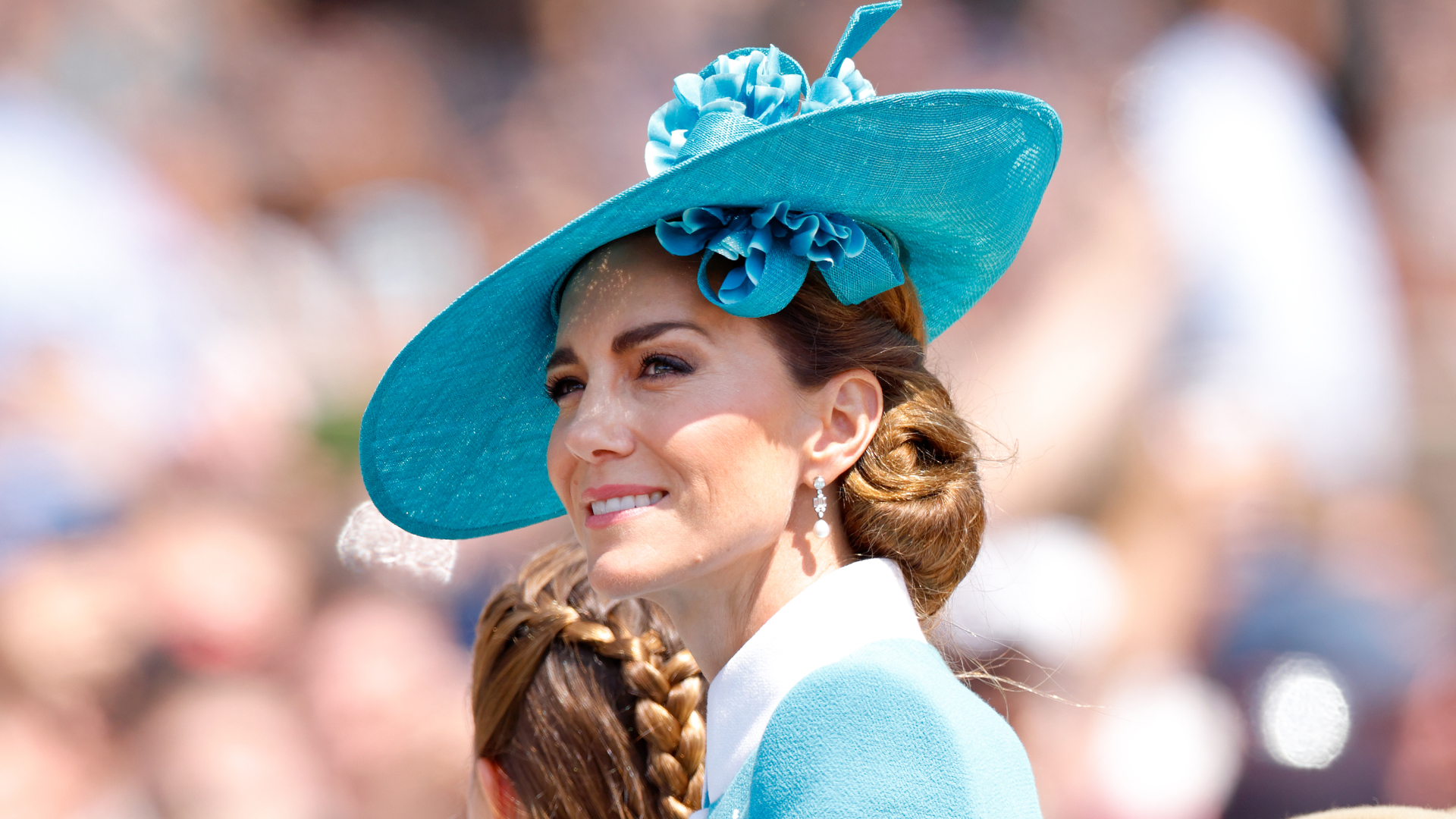 kate middleton wearing aquamarine at trooping the colour 2025